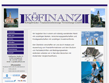 Tablet Screenshot of koefinanz.de